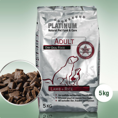 Hrana uscata pentru caini Platinum Natural Adult Miel si Orez 5kg Platinum imagine 2022