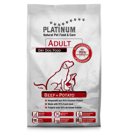 Hrana uscata pentru caini Platinum Natural Adult cu Vita si Cartofi 1.5kg Platinum imagine 2022