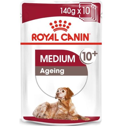 Hrana umeda Royal Canin Medium Ageing Plicuri 10x140g