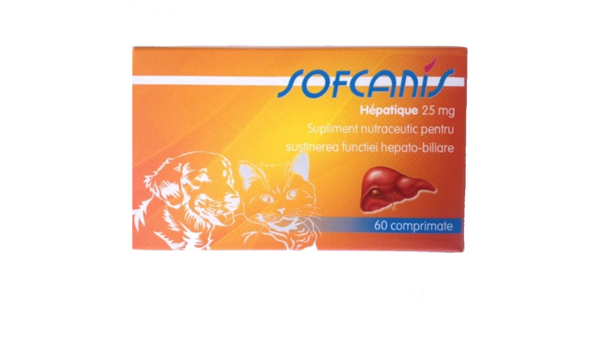 SOFCANIS Caine / Pisica Hepatique 25 mg 60 comprimate thepetclub