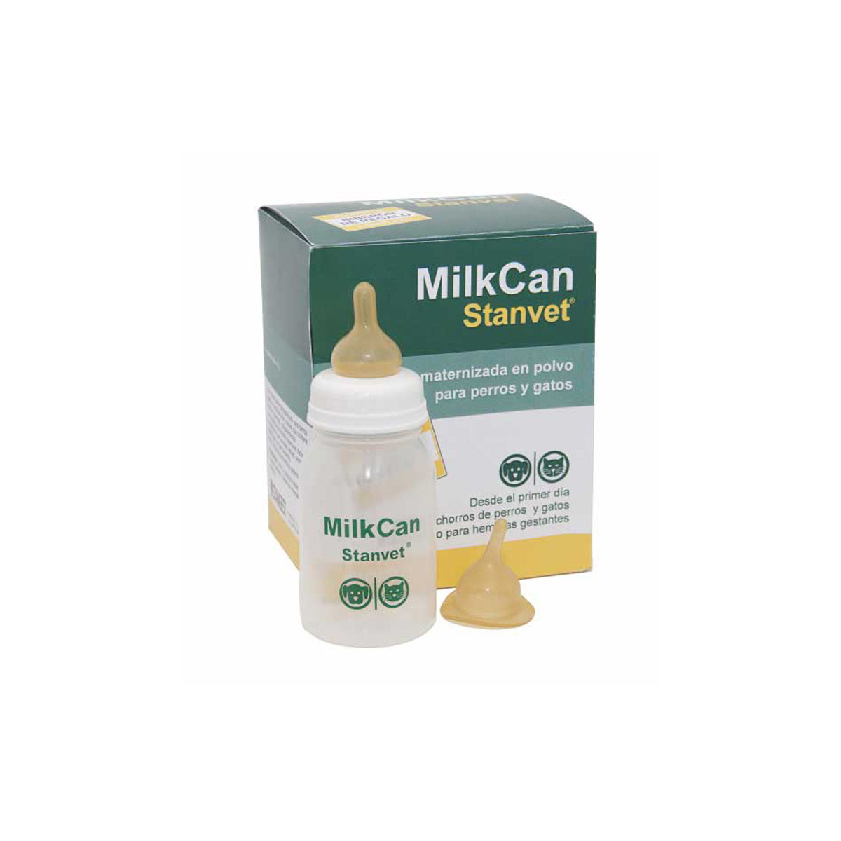Milk Can Lapte praf pentru caini si pisici 400g + biberon Stanvet