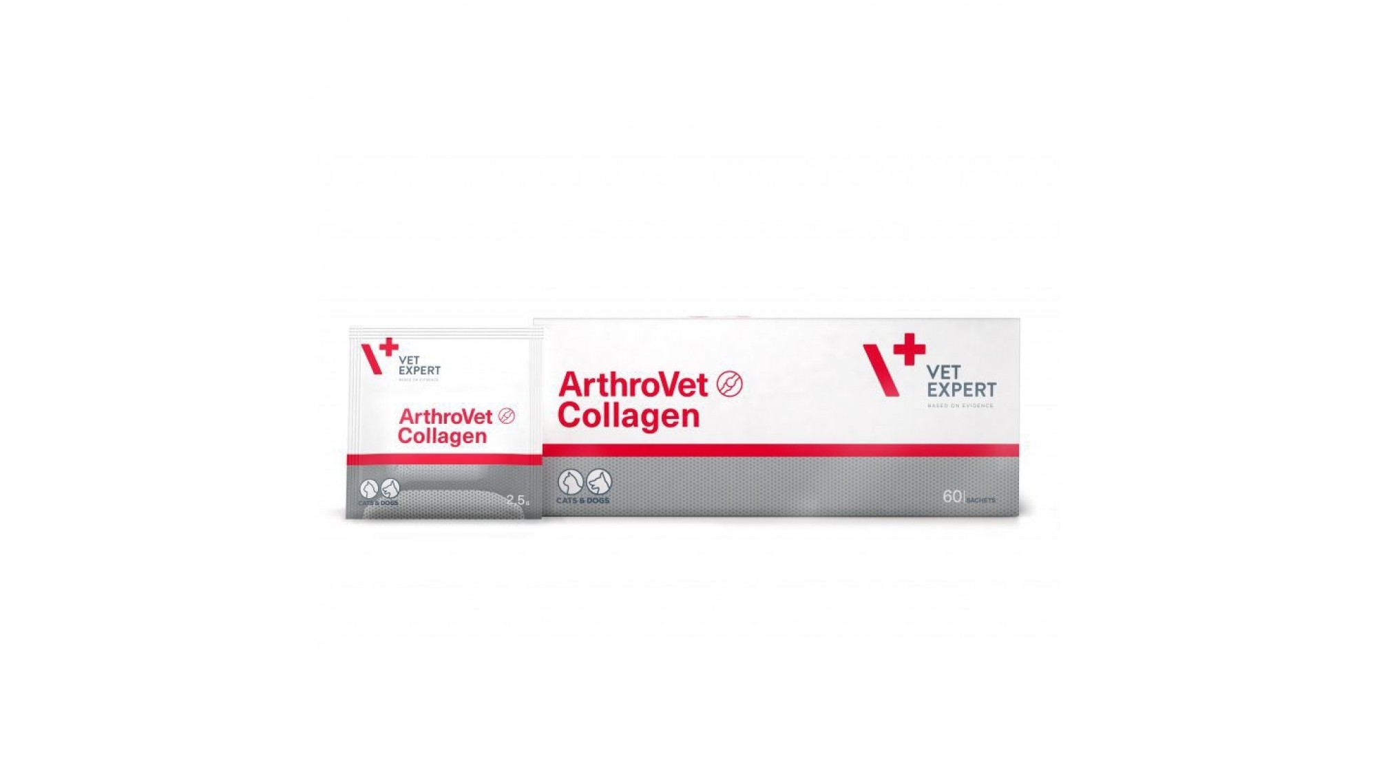 Arthrovet Collagen II pentru caini si pisici, 2.5g, 60 plicuri, thepetclub.ro/